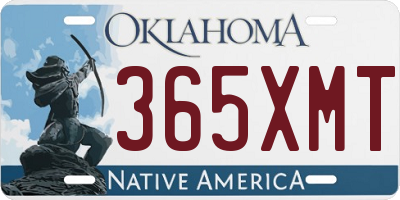 OK license plate 365XMT