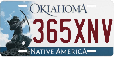 OK license plate 365XNV