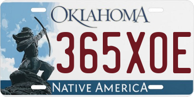 OK license plate 365XOE