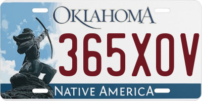OK license plate 365XOV