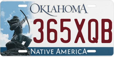 OK license plate 365XQB
