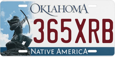 OK license plate 365XRB