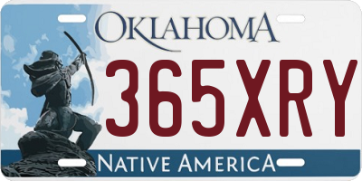 OK license plate 365XRY