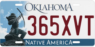 OK license plate 365XVT
