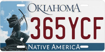 OK license plate 365YCF