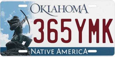 OK license plate 365YMK
