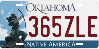 OK license plate 365ZLE
