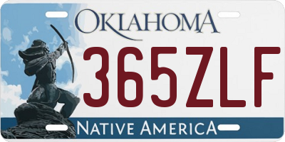 OK license plate 365ZLF