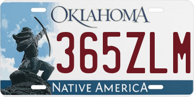 OK license plate 365ZLM