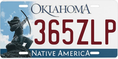 OK license plate 365ZLP