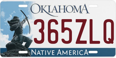 OK license plate 365ZLQ