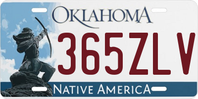 OK license plate 365ZLV