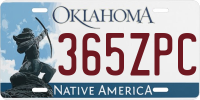 OK license plate 365ZPC