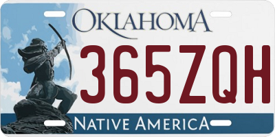 OK license plate 365ZQH