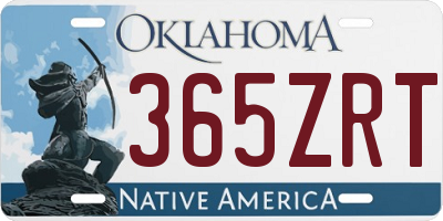 OK license plate 365ZRT