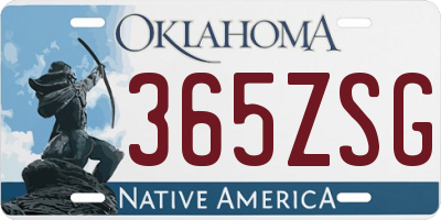 OK license plate 365ZSG