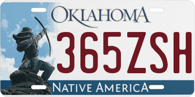 OK license plate 365ZSH