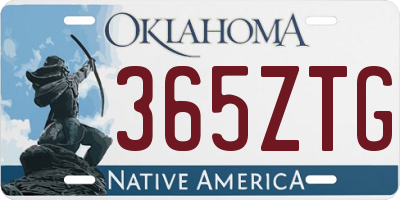 OK license plate 365ZTG