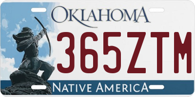 OK license plate 365ZTM