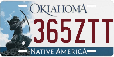 OK license plate 365ZTT