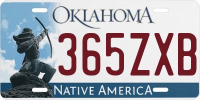 OK license plate 365ZXB