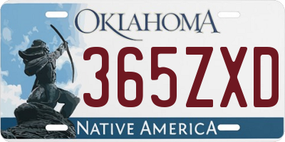 OK license plate 365ZXD