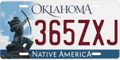 OK license plate 365ZXJ