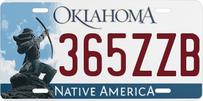 OK license plate 365ZZB