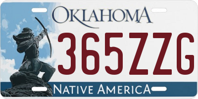 OK license plate 365ZZG