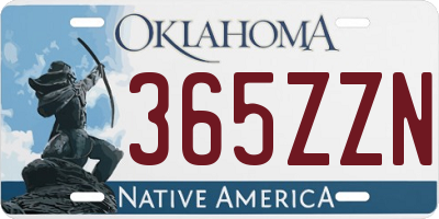 OK license plate 365ZZN