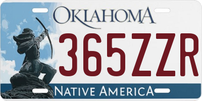 OK license plate 365ZZR