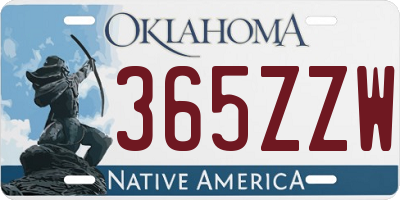 OK license plate 365ZZW