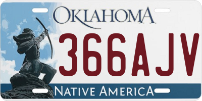 OK license plate 366AJV
