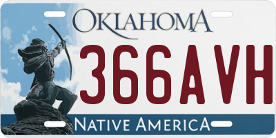 OK license plate 366AVH