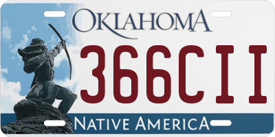 OK license plate 366CII