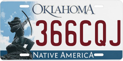 OK license plate 366CQJ
