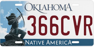 OK license plate 366CVR