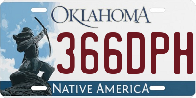 OK license plate 366DPH