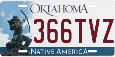 OK license plate 366TVZ