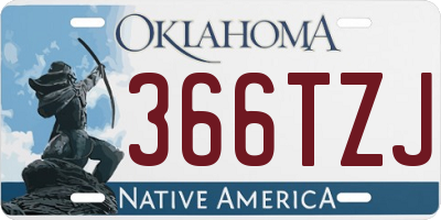 OK license plate 366TZJ