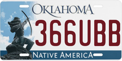 OK license plate 366UBB