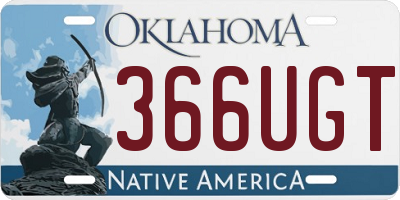 OK license plate 366UGT