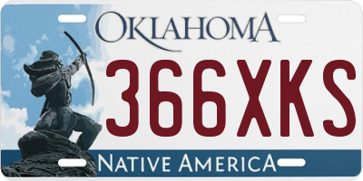 OK license plate 366XKS