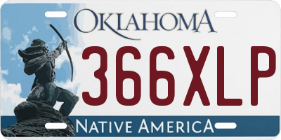 OK license plate 366XLP