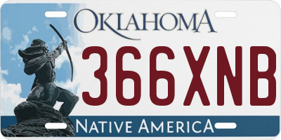 OK license plate 366XNB