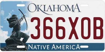 OK license plate 366XOB