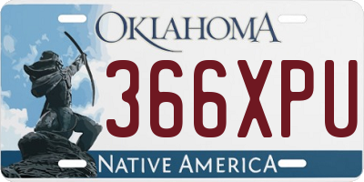 OK license plate 366XPU