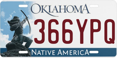 OK license plate 366YPQ