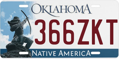 OK license plate 366ZKT