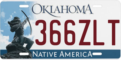 OK license plate 366ZLT